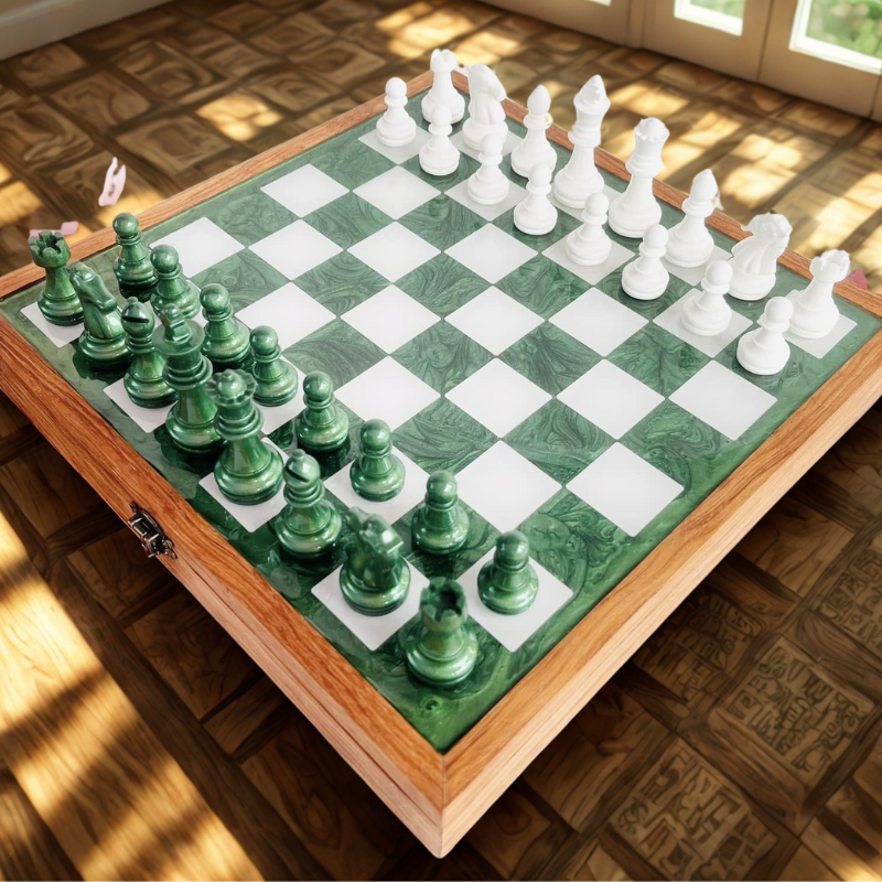 VERDIAN CHESS SET – BÀN CỜ NGỌC LỤC VÂN ĐÁ